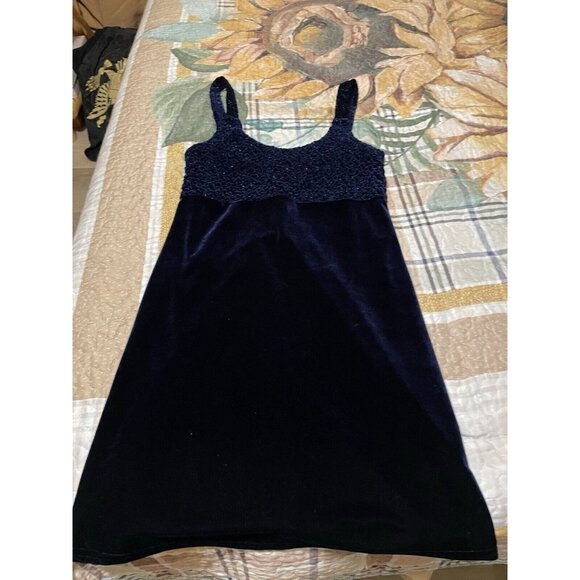Y2K A Fortiori Velvet Dress Size L Made In The USA - Picture 1 of 3